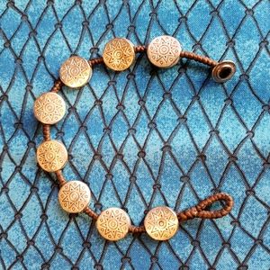 Pewter "concha" bracelet